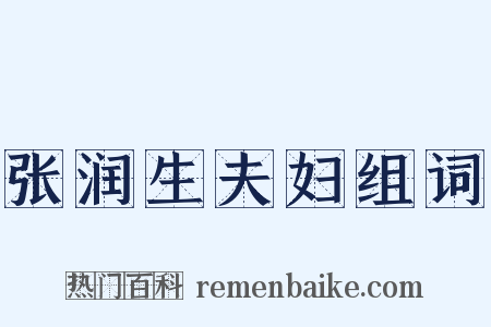 张润生夫妇组词是什么意思的图片